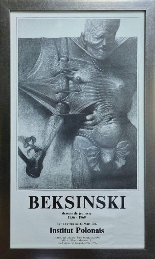 Afisz wystawy - Zdzisław Beksiński - Institut Polonais 1987